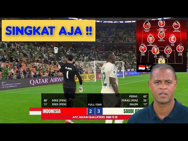 Untuk pertama kalinya di Kualifikasi Piala Dunia 2026, Timnas harus mengakui keunggulan Arab Saudi!