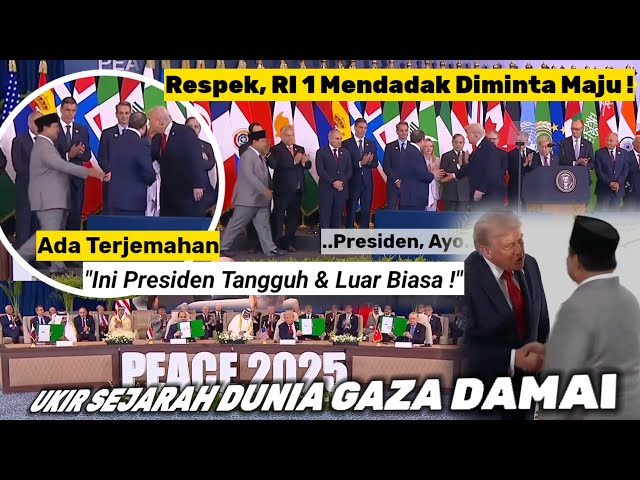 Kaget Presiden Prabowo Dicari Dipuji Trump Depan Presiden Top Dunia, Semua Aplaus Akhirnya Palestina Damai