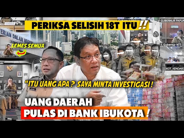 Youtube Thumnail image of : Dideteksi P Purbaya Dana Selisih &Deposito Dibank Pusat,Terdiam Gubernur Bupati Mau Diperiksa Uange