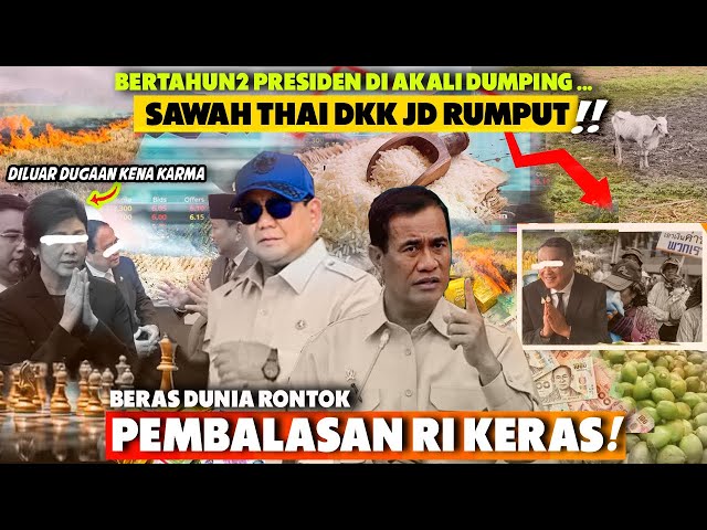 Diguncang Mentan P Prabowo Sawah Thailand Viet Cs Jadi Rumput, Beras Dunia Rungkad Next 2000T dari Kelapa