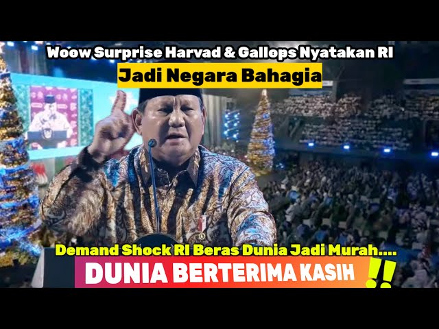 Diterimakasihi Dunia: Prabowo Buat Harga Beras Dunia Turun, RI Stop Impor, Harvard Akui Ini